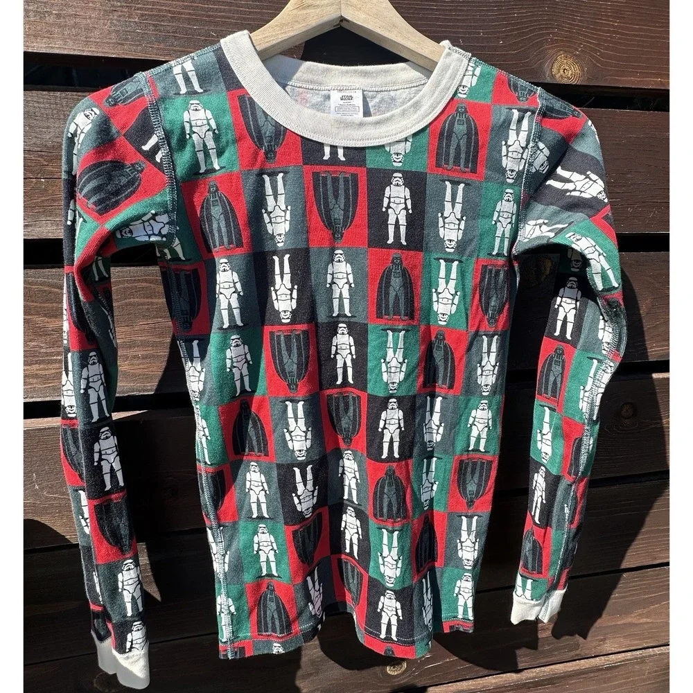 Hanna Andersson Star Wars Pajama PJ Top Stormtrooper Size 160/14 Organic Cotton‎